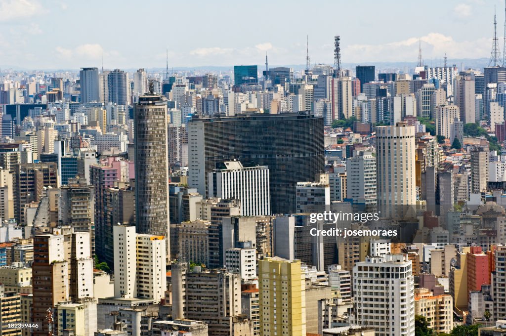 Aerial view of cityscape in Sao Paulo