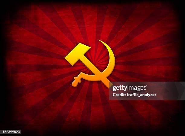 symbol of ussr - hammer and sickle stock illustrations