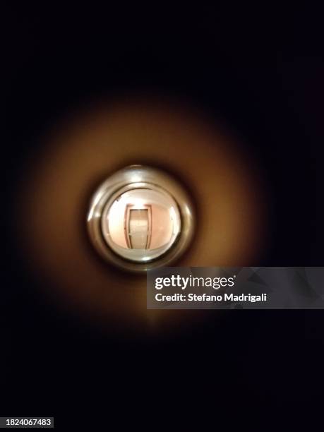 door security spy - peephole stock pictures, royalty-free photos & images