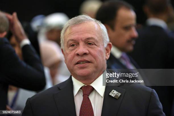 King Abdullah II bin Al-Hussein of Jordan attends the opening ceremony of the World Climate Action Summit during COP28 on December 01, 2023 in Dubai,...