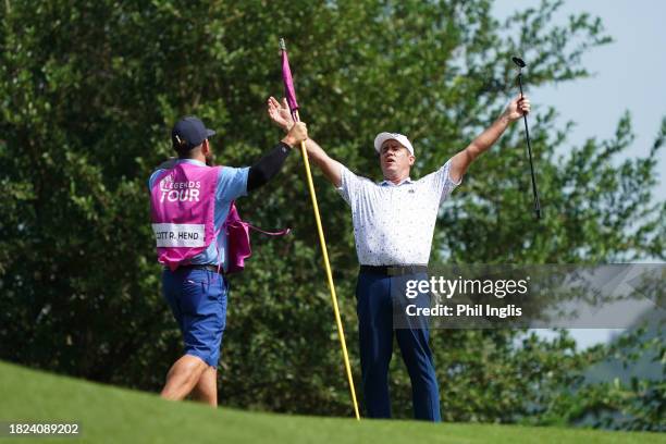 Scott Hend of Australia in action on Day Two of the Vinpearl DIC Legends Vietnam at Vinpearl Resort Nha Trang on December 01, 2023 in Nha Trang,...