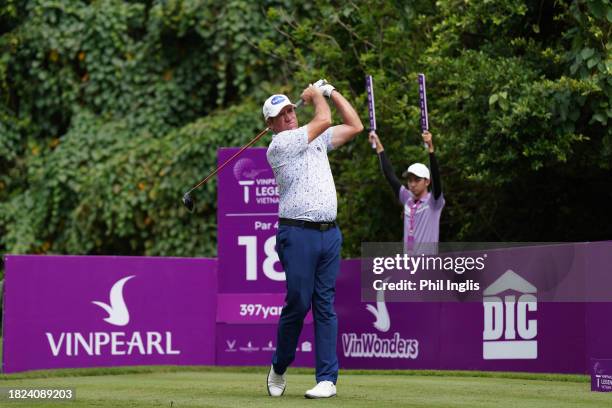 Scott Hend of Australia in action on Day Two of the Vinpearl DIC Legends Vietnam at Vinpearl Resort Nha Trang on December 01, 2023 in Nha Trang,...