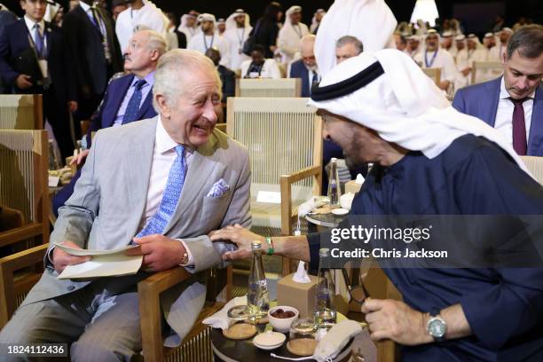 King Charles III and President of the United Arab Emirates Mohamed bin Zayed Al Nahyan attend the opening ceremony of the World Climate Action Summit...