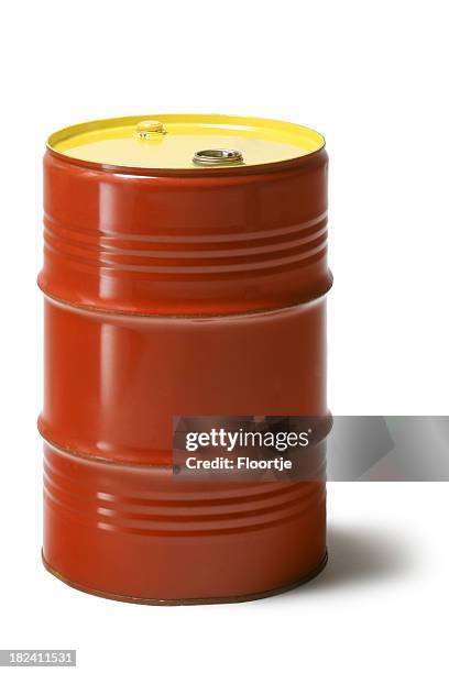 objects: oil barrel - barrel stockfoto's en -beelden