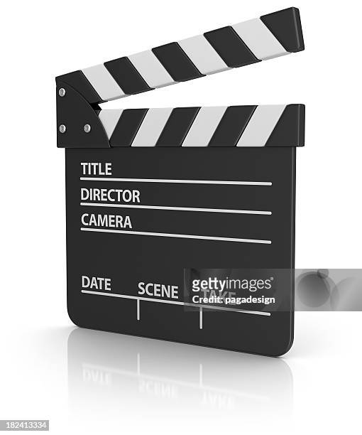 film slate - filmklappe stock-fotos und bilder