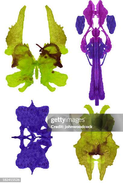 rorschach blots - rorschach test stock illustrations