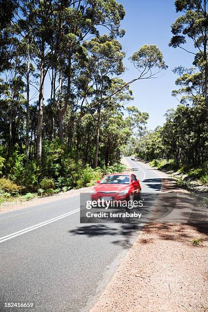 driving car on country road - western australia road stock pictures, royalty-free photos & images