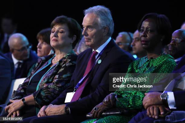 Tony Blair attends the opening ceremony of the World Climate Action Summit during COP28 on December 01, 2023 in Dubai, United Arab Emirates. The King...