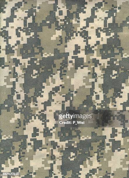 background of advanced combat uniform camouflage pattern - kamouflagekläder bildbanksfoton och bilder