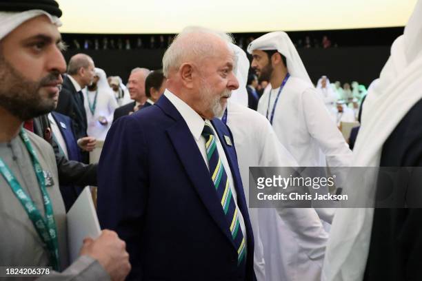 President of Brazil Luiz Inácio Lula da Silva attends the opening ceremony of the World Climate Action Summit during COP28 on December 01, 2023 in...
