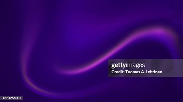 abstract flowing liquid wavy pink, purple and blue curved shapes on dark blue or purple background. - paarse achtergrond stockfoto's en -beelden