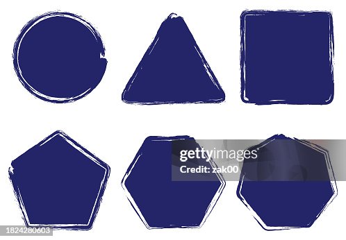 Geometric Shape Design Elements In Doodle Style Geometric Shape Design Elements In Doodle Style