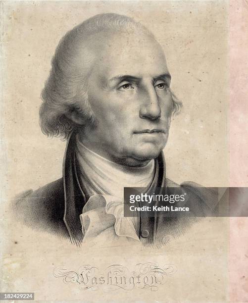 portrait of george washington - president stock illustrations