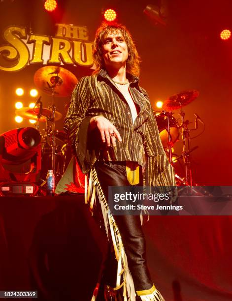 Luke Spiller of The Struts performs at The Fillmore on November 30, 2023 in San Francisco, California.
