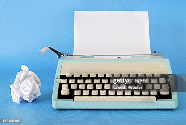 retro typewriter - typewriter stock pictures, royalty-free photos & images