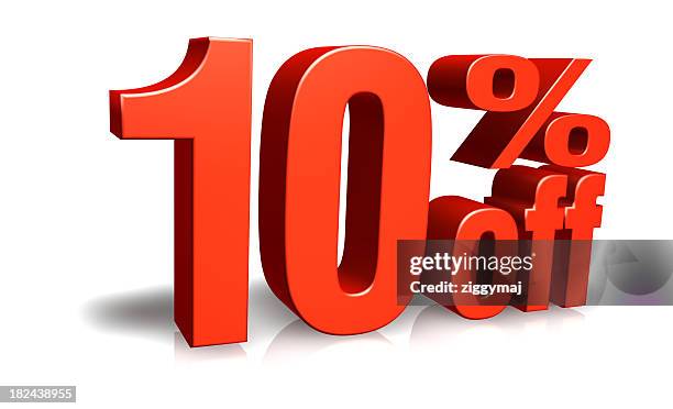 red ten percent off - 10 percent bildbanksfoton och bilder