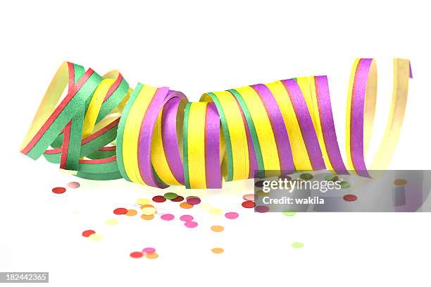 streamer - streamers - birthday decoration stock pictures, royalty-free photos & images