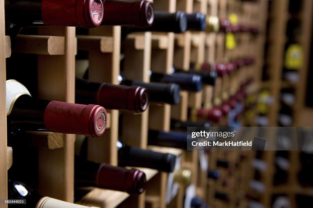 Wine Bottles In Cellar