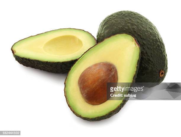 die avokado - avocado isolated stock-fotos und bilder