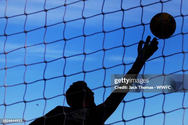 Jose Sa of Wolverhampton Wanderers during a Wolverhampton Wanderers Training Session at The Sir Jack Hayward Training Ground on November 29, 2023 in...