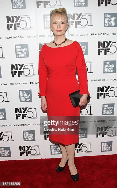 Actress Lindsay Duncan attends the "Le Week-End" premiere during the 51st New York Film Festival at Alice Tully Hall at Lincoln Center on September...
