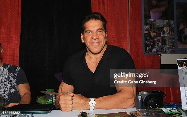 Actor/body builder Lou Ferrigno attends the Las Vegas Comic Expo at the Riviera Hotel & Casino on September 29, 2013 in Las Vegas, Nevada.