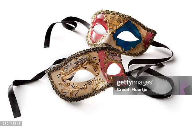 souvenirs: venetian masks - italian carnival stock pictures, royalty-free photos & images