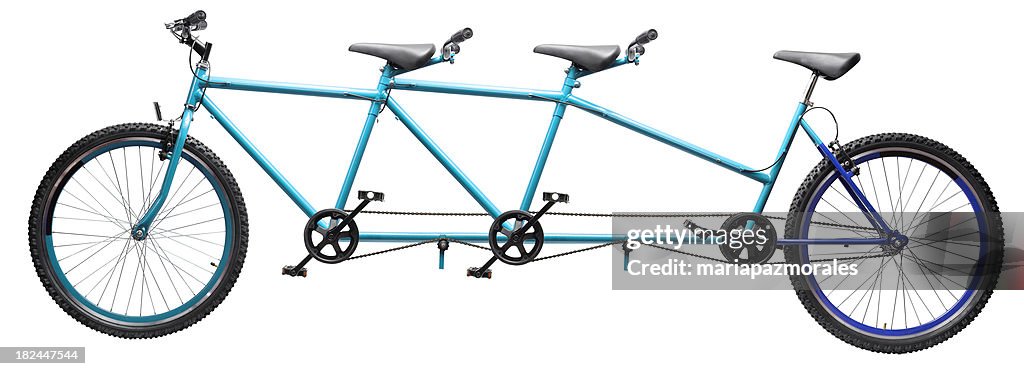 Três rodas de Bicicleta tandem