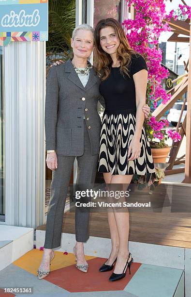 Actress Lake Bell and mother designer Robin Bell attend the Airbnb presents Hello LA with celebrity designed pop ups - Lake Bell and Robin Bell at...