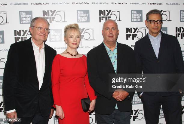 Actor Jim Broadbent, actress Lindsay Duncan, director Roger Michell, and actor Jeff Goldblum attend the "Le Week-End" premiere during the 51st New...