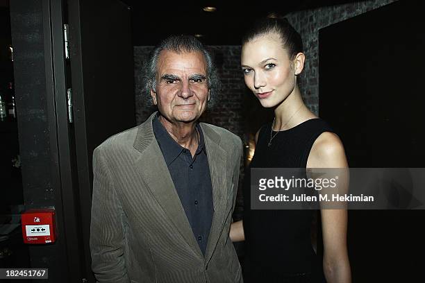 Patrick Demarchelier and Karlie Kloss attend the Glamour dinner for Patrick Demarchelier as part of the Paris Fashion Week Womenswear Spring/Summer...