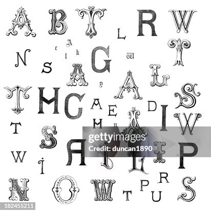 Des lettres de l'Alphabet rétro Des lettres de l'Alphabet rétro