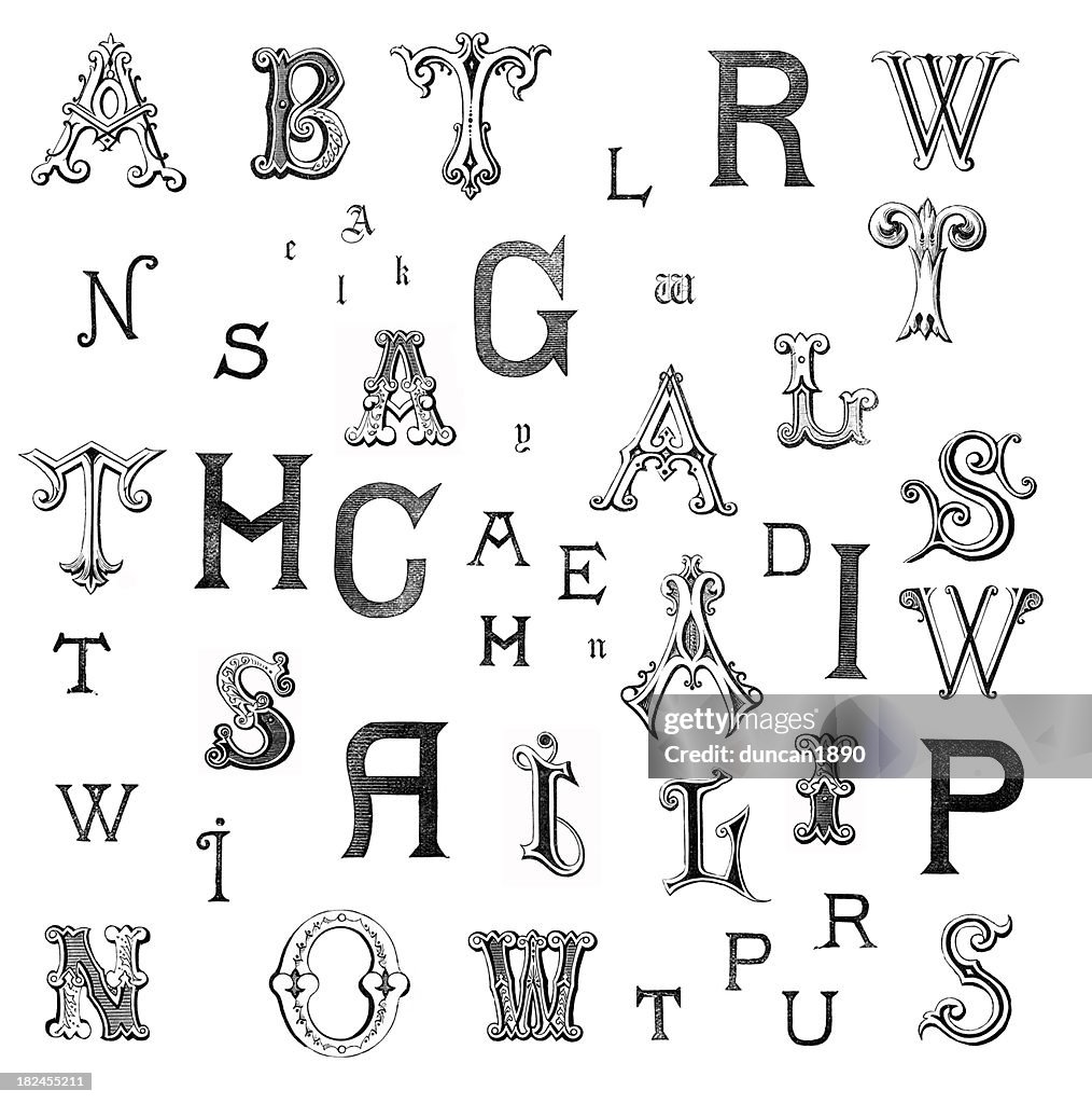 Retro Alphabet Letters