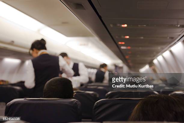 flugzeug - flight attendants stock-fotos und bilder