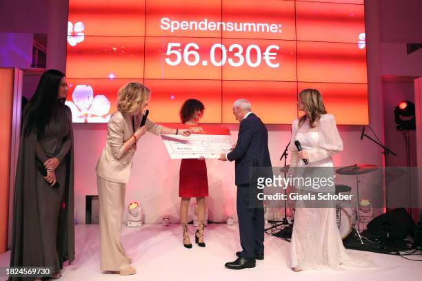 Maria Furtwängler, Super model Adriana Lima, Carlo Vassallo, CEO Ferrero Deutschland Frauke Ludowig during the 15th Mon Cheri hosts Barbara Tag at...