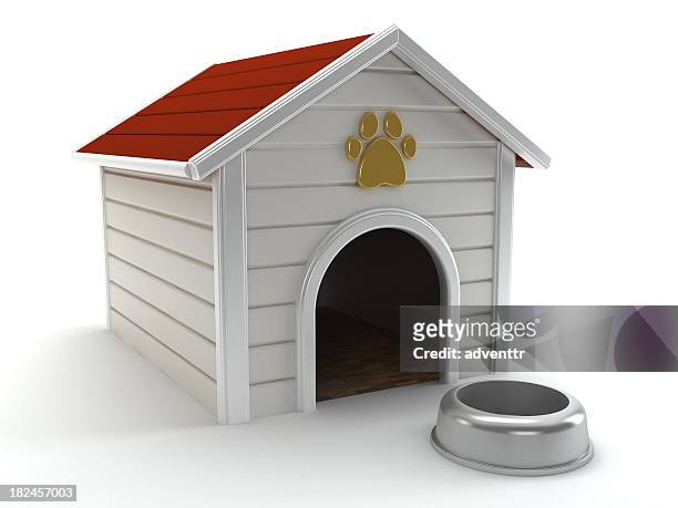 dog house - dog kennel stock pictures, royalty-free photos & images