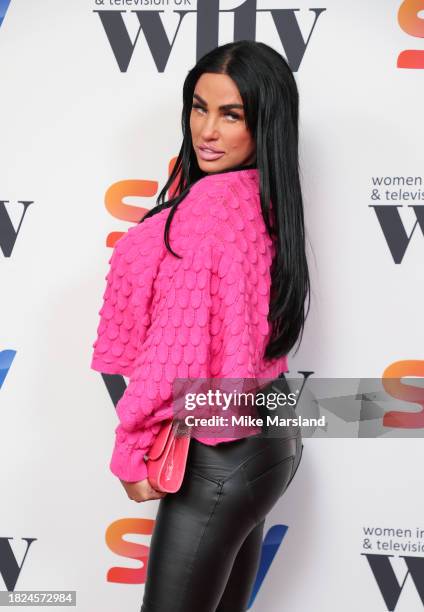 Katie Price attends the Sky Women In Film And TV Awards 2023 at the London Hilton Park Lane on December 01, 2023 in London, England.