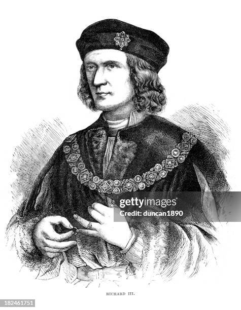 king richard iii last of the plantagenets - richard iii of england stock illustrations