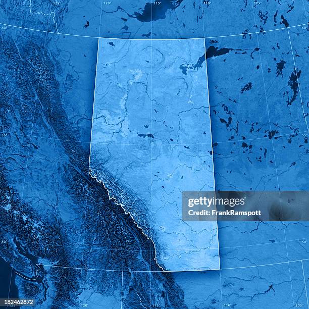 alberta topographic map - north america topographic map stock pictures, royalty-free photos & images