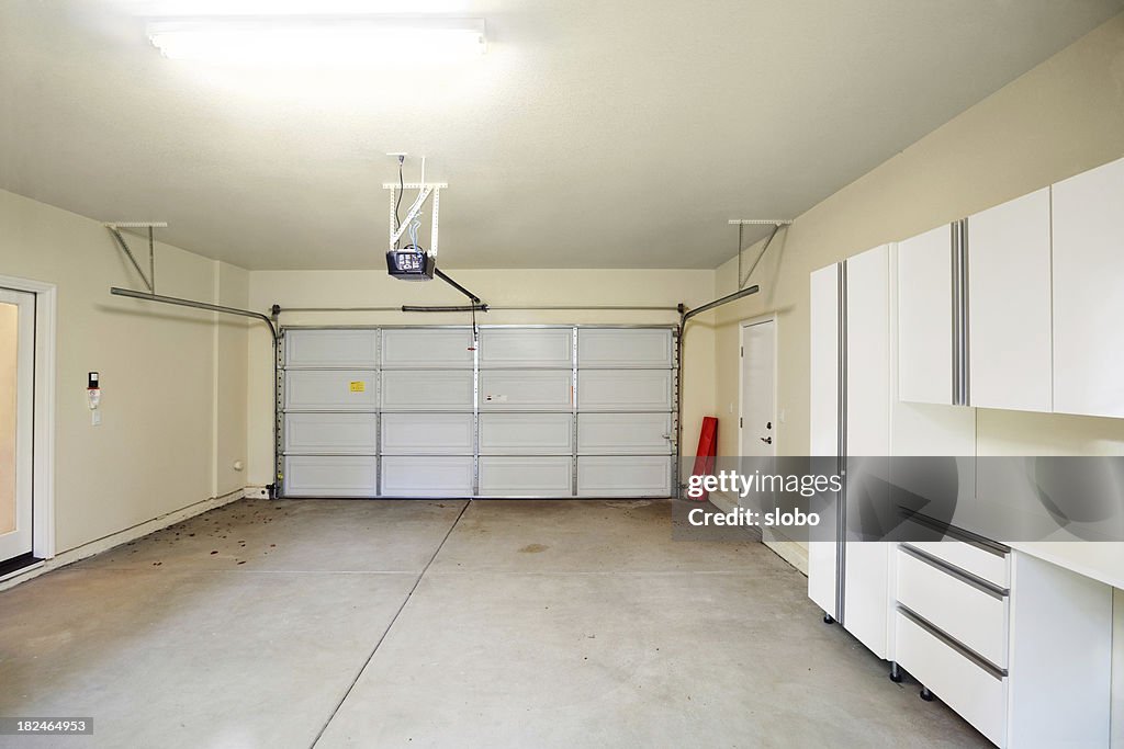 Empty Two Car Garage