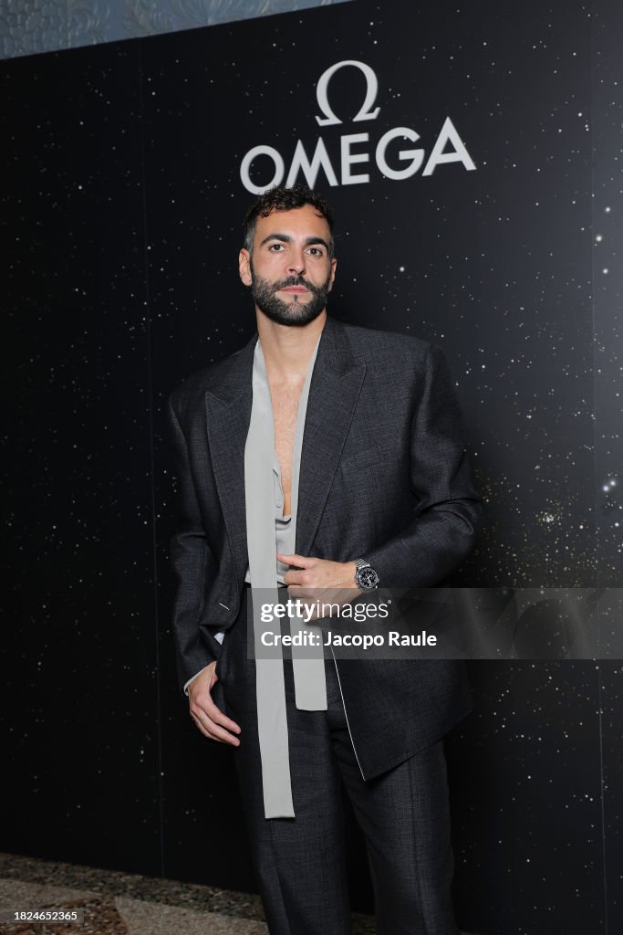 Marco Mengoni attends the Omega Christmas Dinner at Cracco Restaurant