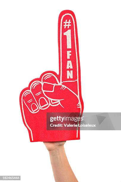 number one - foam hand stockfoto's en -beelden