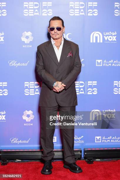 Johnny Depp attends the screening of "Jeanne Du Barry" during the Red Sea International Film Festival 2023 at VOX Cinema on December 01, 2023 in...