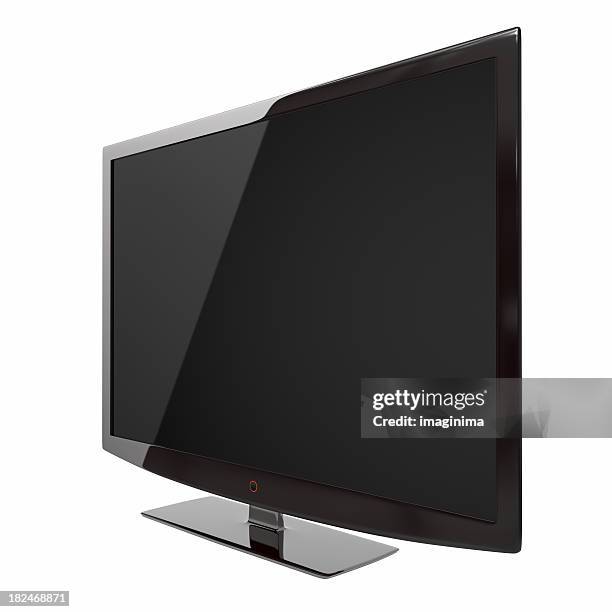 led / lcd tv with clipping paths - tv cut out stock pictures, royalty-free photos & images