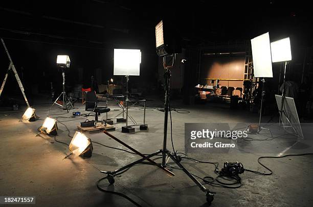 movie studio - film lighting equipment stock pictures, royalty-free photos & images