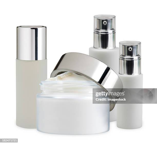 produits cosmétiques arrangement - cosmétique photos et images de collection