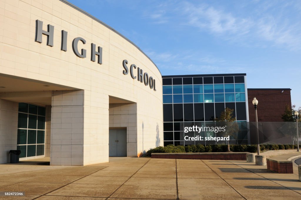 Modern High School Entrance HighRes Stock Photo Getty Images