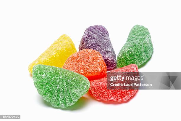 obst gelee süßigkeiten slice - bonbon stock-fotos und bilder