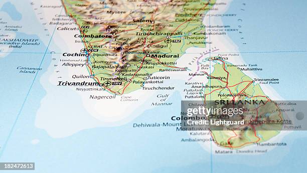 map of sri lanka - sri lankan stock pictures, royalty-free photos & images