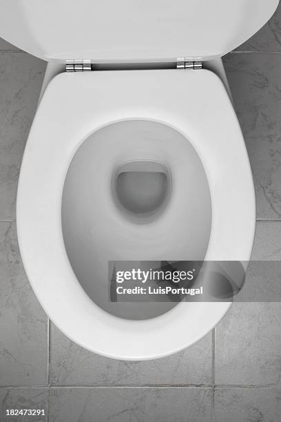 toilettenschüssel - toilette von oben stock-fotos und bilder